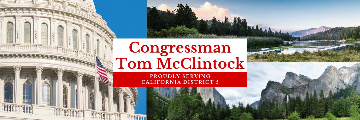 Tom McClintock's banner