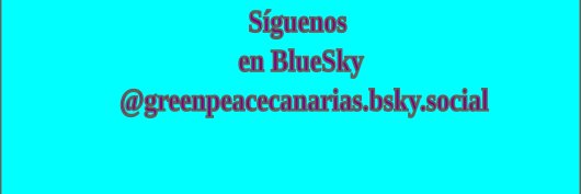 Greenpeace Canarias's banner
