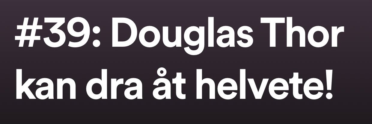 Douglas Thor's banner