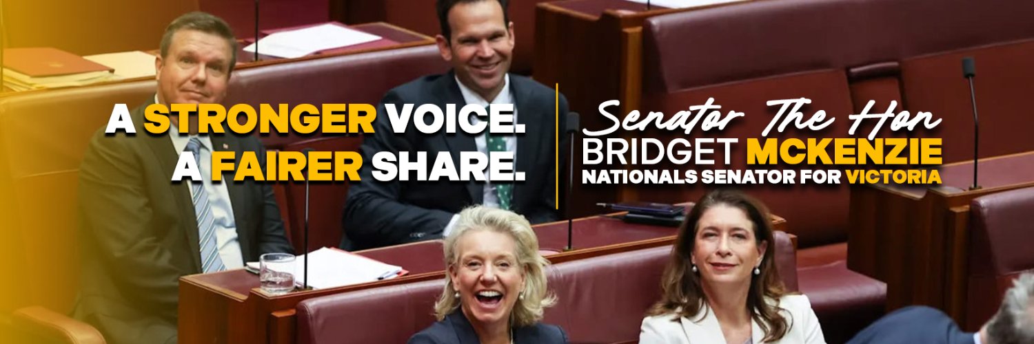 Senator The Hon. Bridget McKenzie's banner