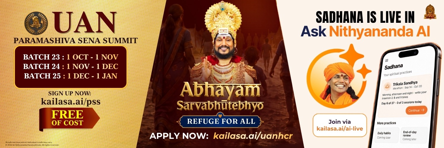 KAILASA's SPH NITHYANANDA's banner