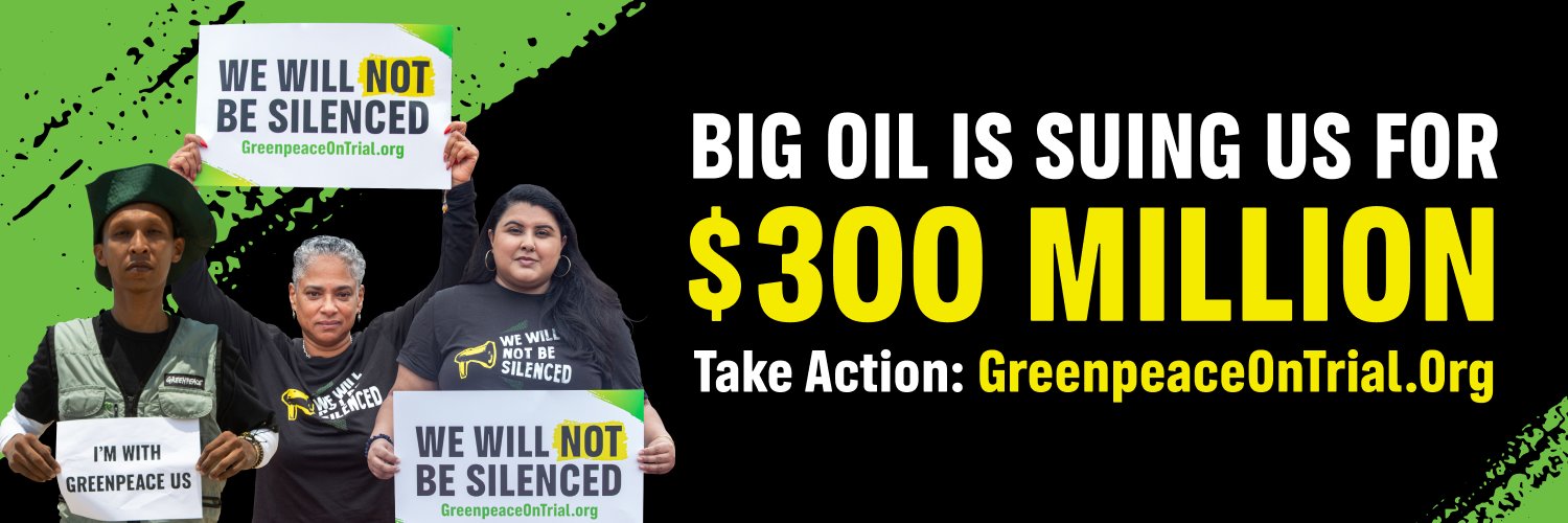 Greenpeace USA's banner