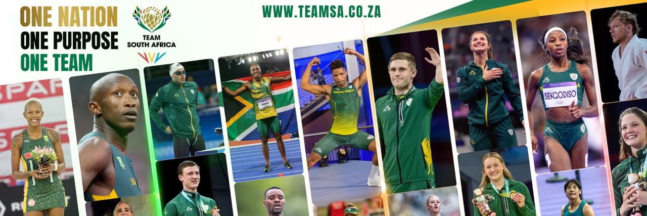 Team South Africa's banner