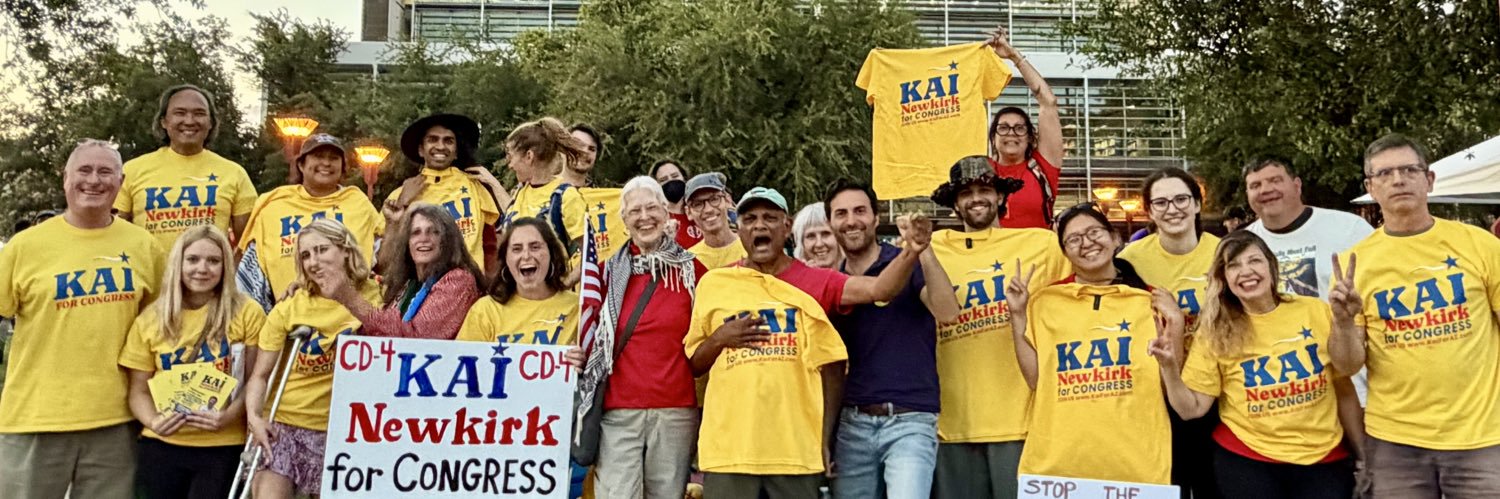 Kai Newkirk for Congress's banner