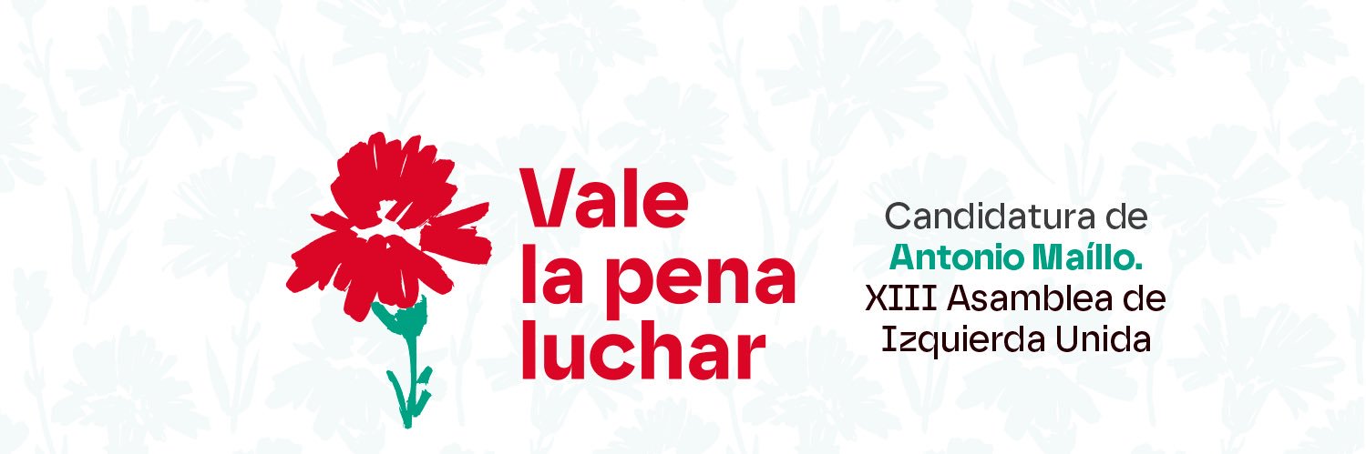 Jose Miguel López IU's banner
