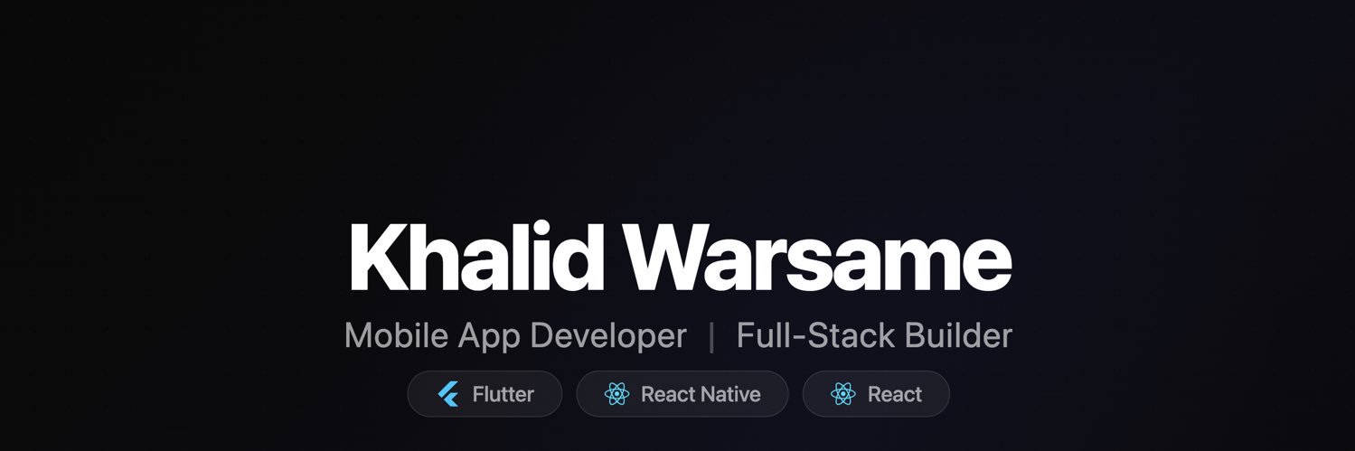 Khalid Warsame's banner