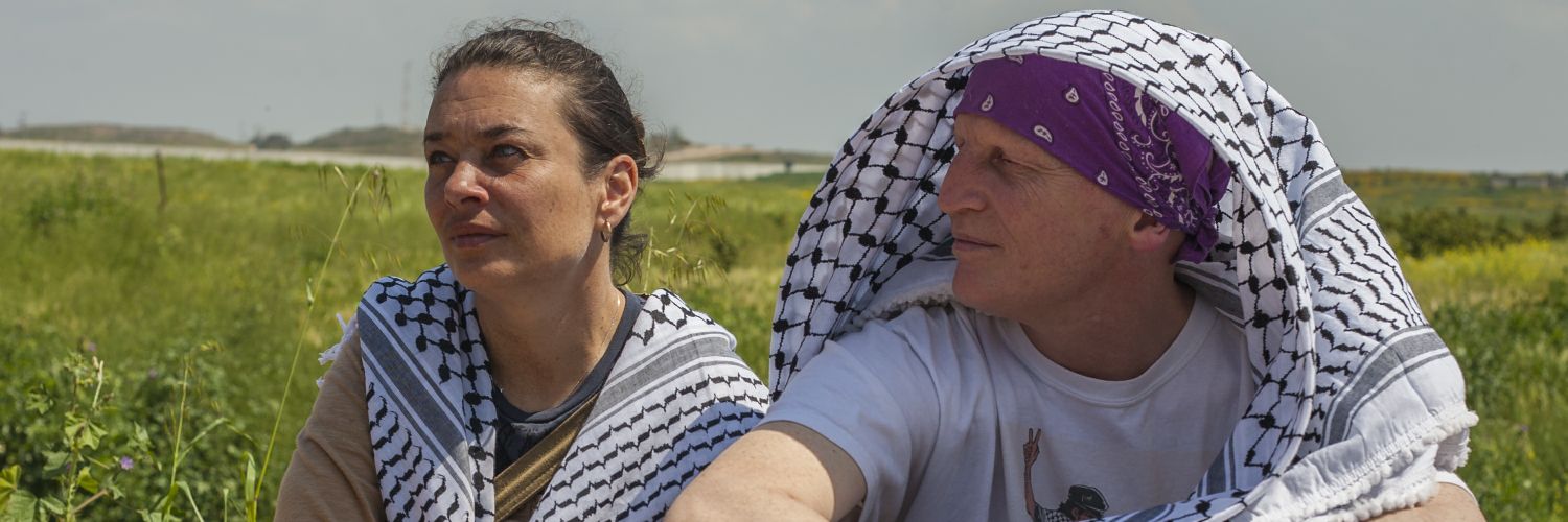 Irish in Gaza's banner