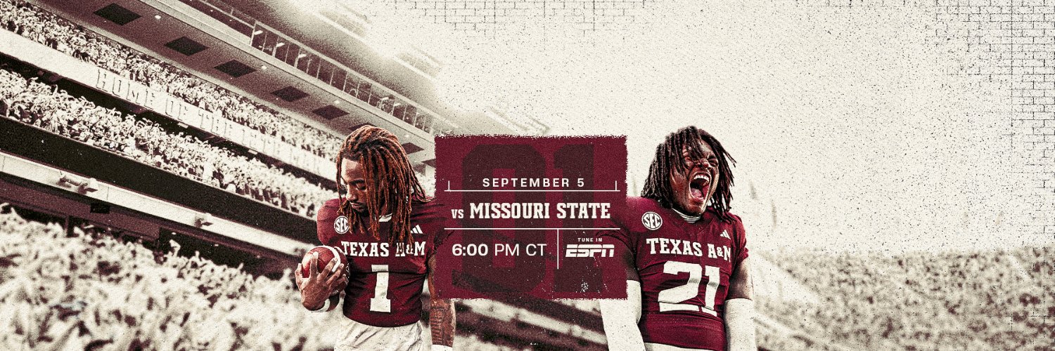 Texas A&M Football's banner