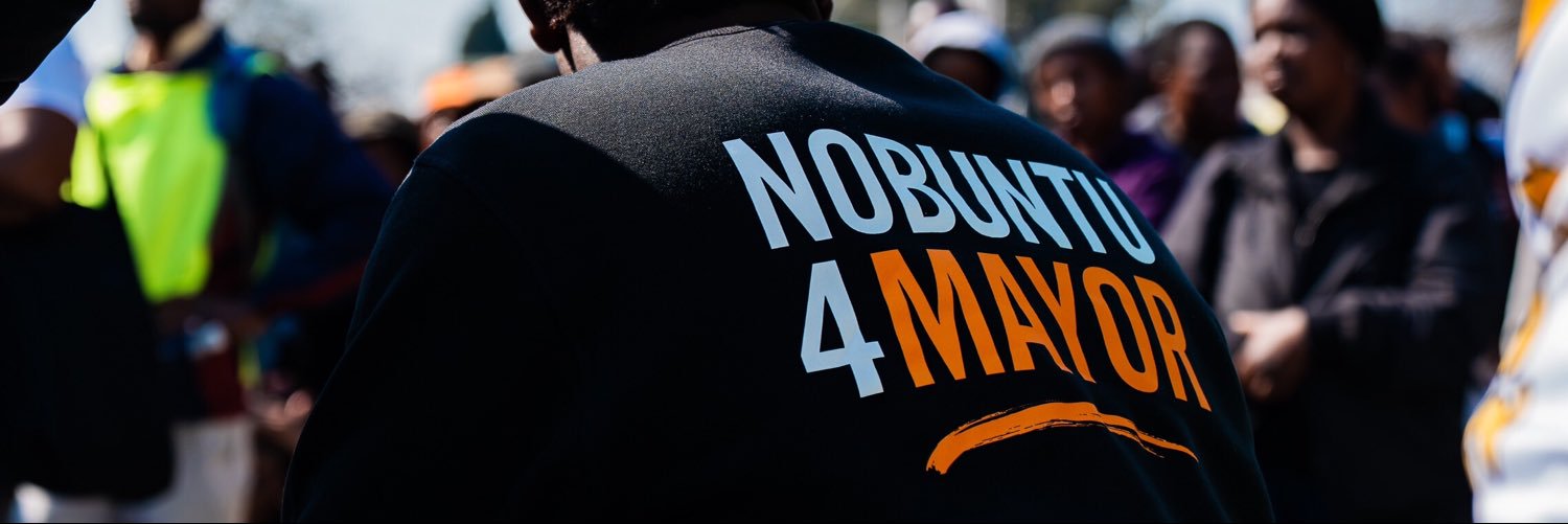 Nobuntu Hlazo-Webster MP's banner