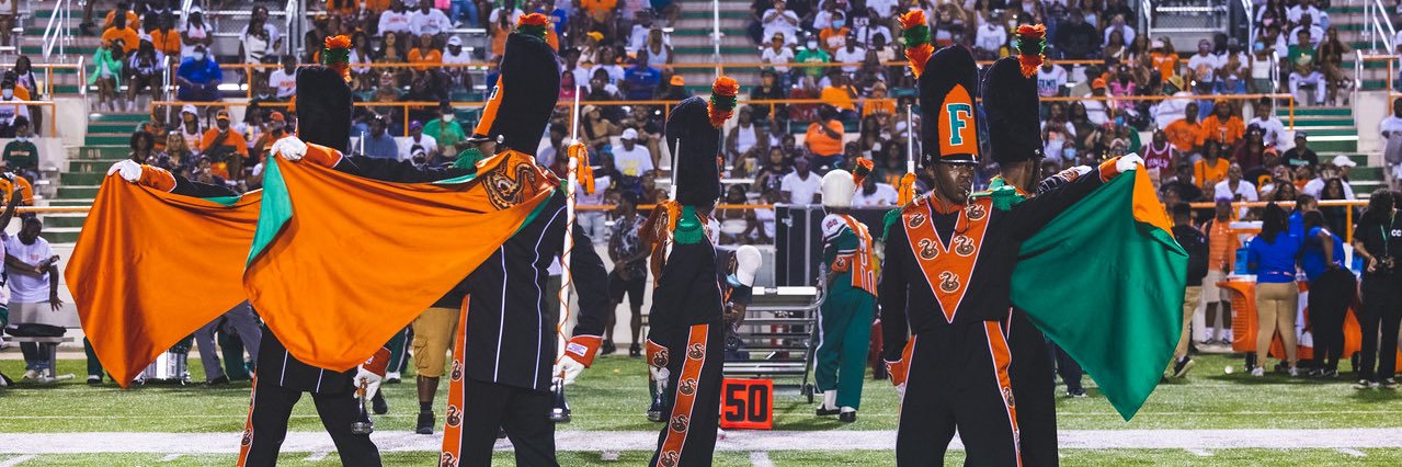 FAMU's Marching 100's banner