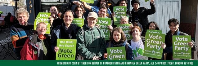 Haringey Green Party's banner