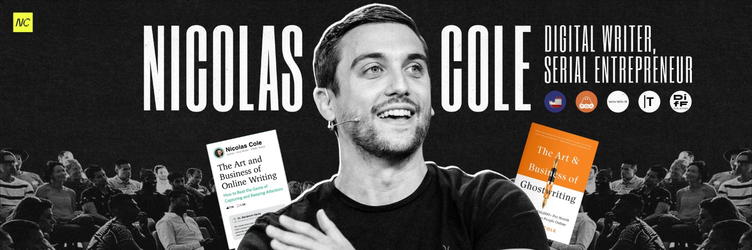 Nicolas Cole 🚢👻's banner