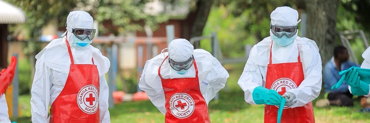 Uganda Red Cross Society's banner