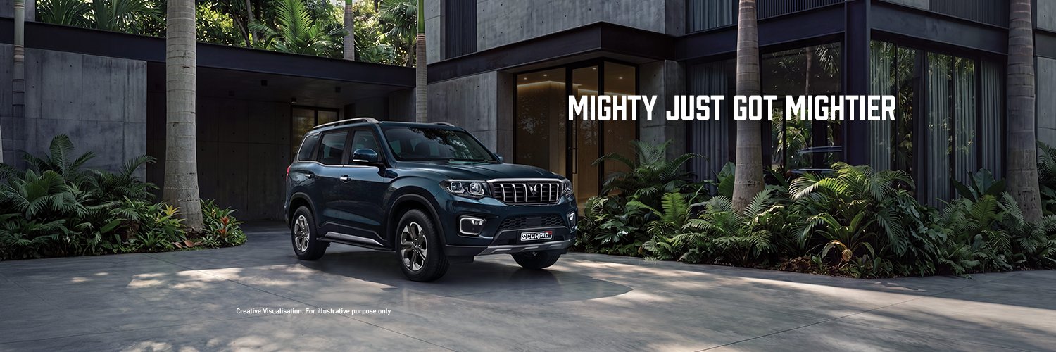 Mahindra Scorpio's banner