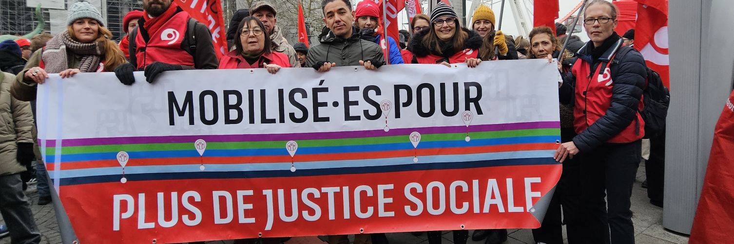 EUROPEAN TRADE UNIONS's banner