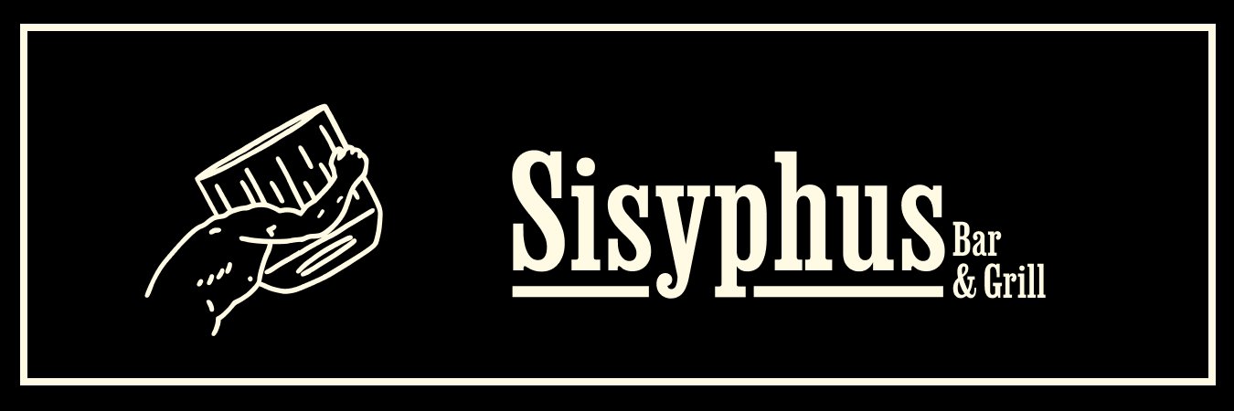 sisyphus bar and grill's banner
