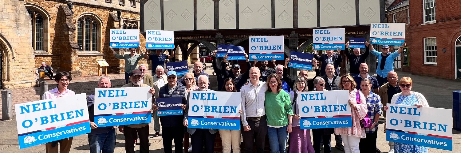 Neil O'Brien's banner