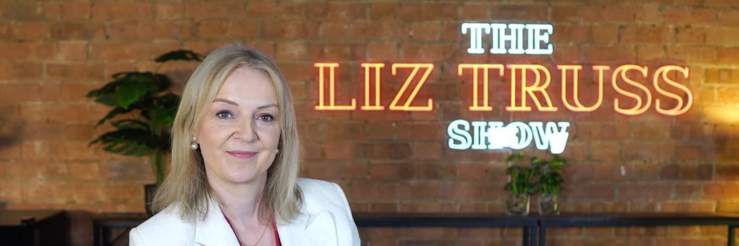 Liz Truss's banner
