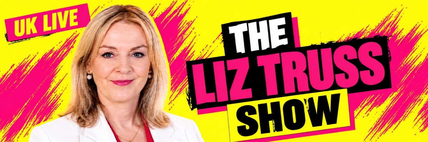 Liz Truss's banner