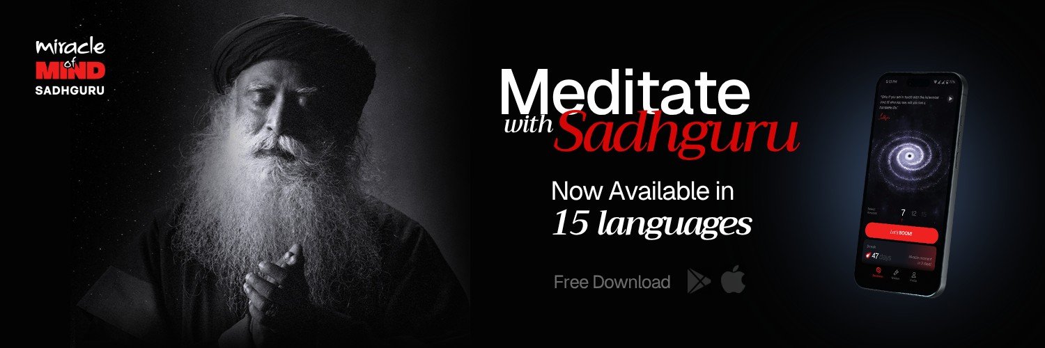 Sadhguru's banner