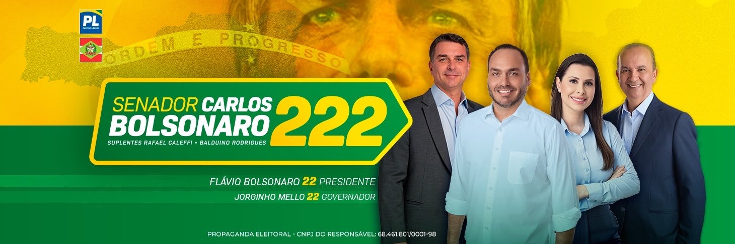 Carlos Bolsonaro's banner