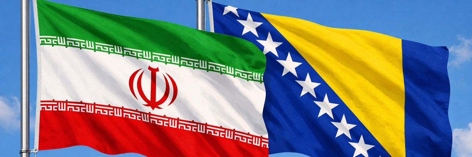Iran Embassy Sarajevo's banner