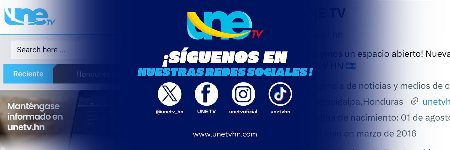 UNE TV's banner