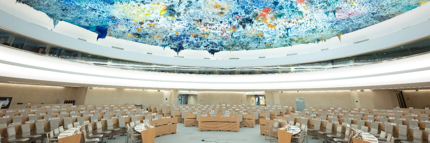 UN Human Rights Council's banner