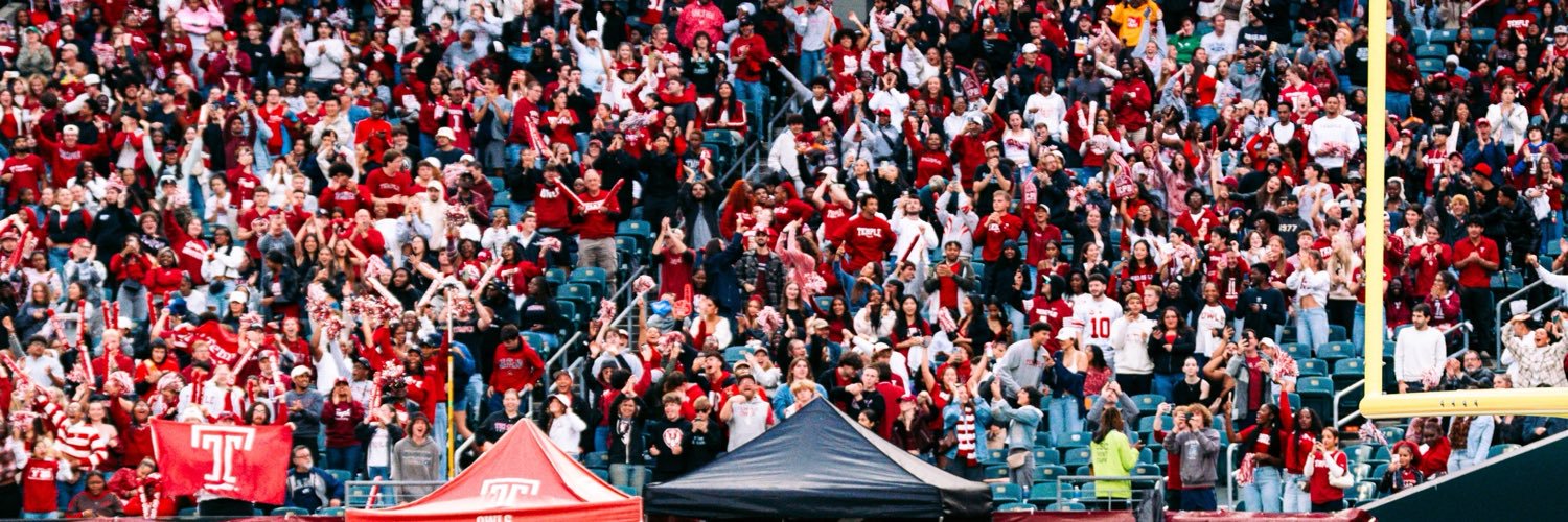 Temple Football's banner