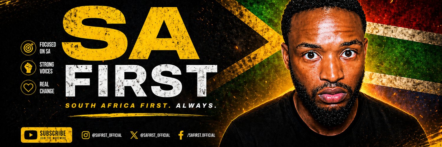 South Africa First's banner