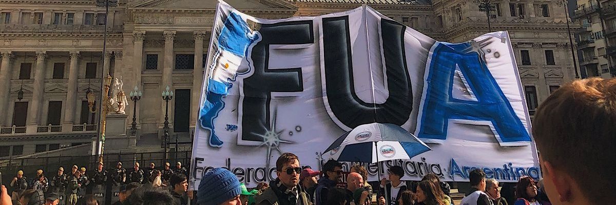 F.U.A.'s banner