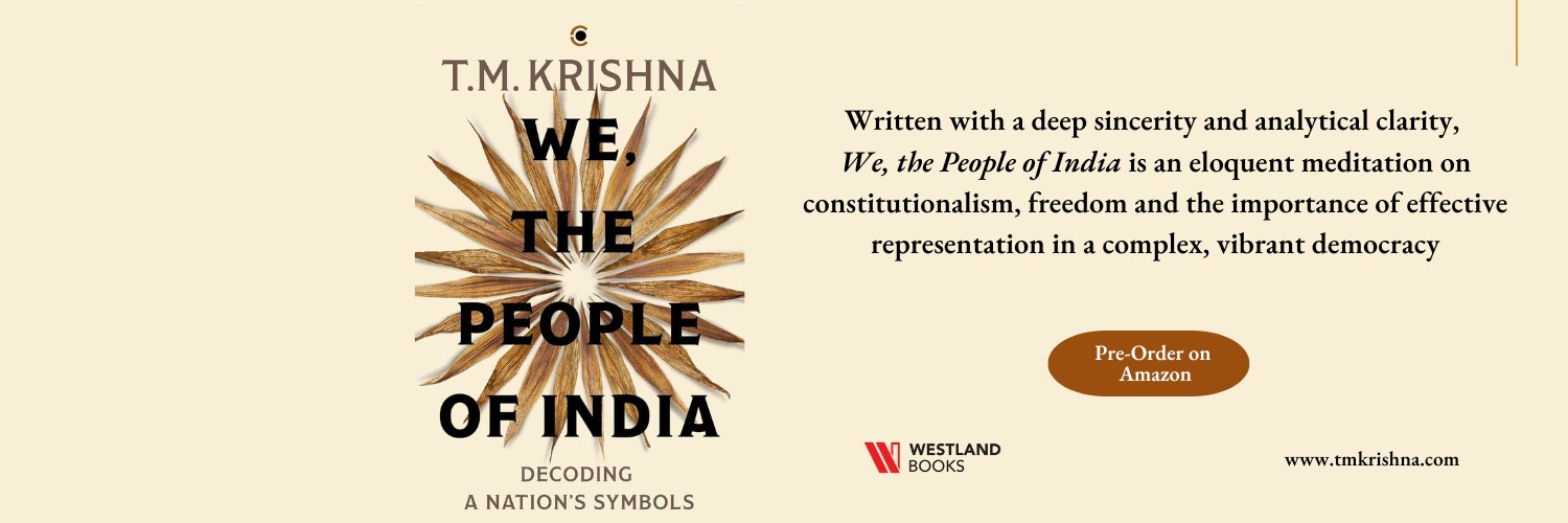 T M Krishna's banner