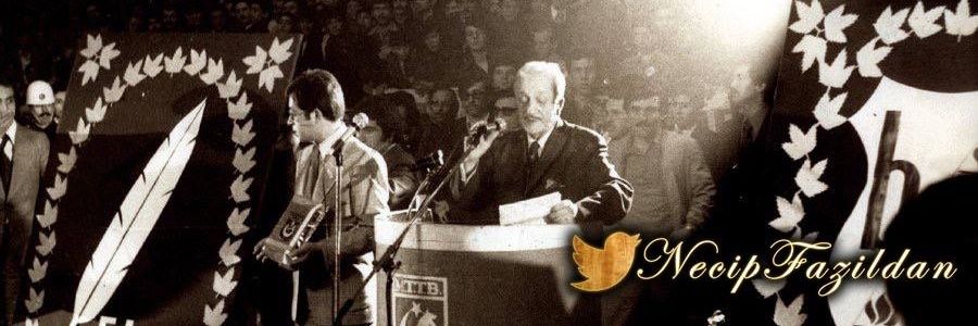 Necip Fazıl Kısakürek's banner