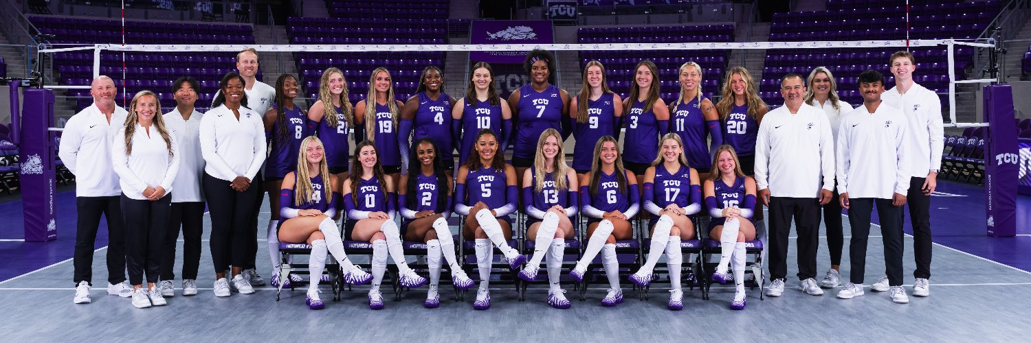 TCU Volleyball's banner