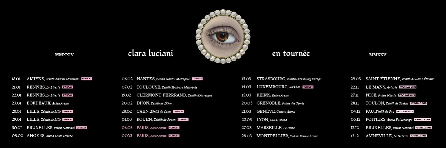 Clara Luciani's banner