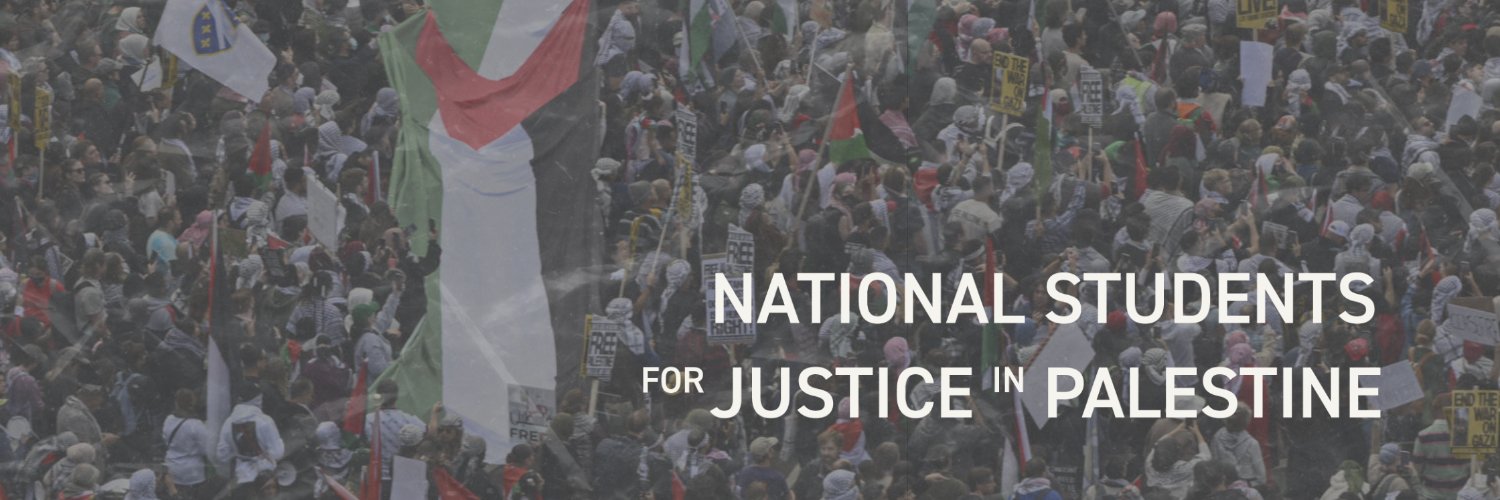 National Students for Justice in Palestine's banner