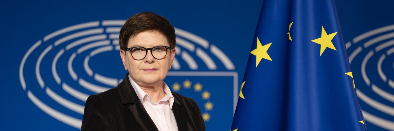 Beata Szydło's banner