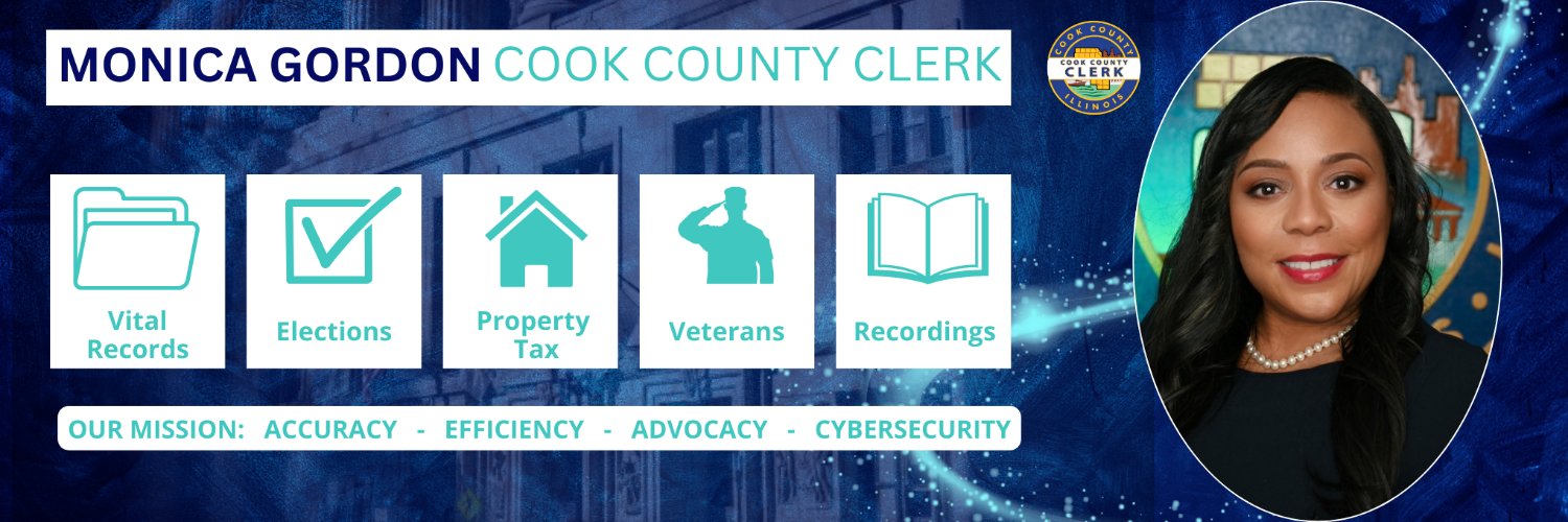 Cook County Clerk Monica Gordon's banner