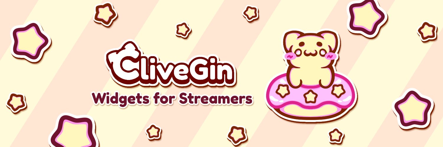 CliveGin 🍩 Widgets For Streamers (๑• ω•๑)ﾉ's banner