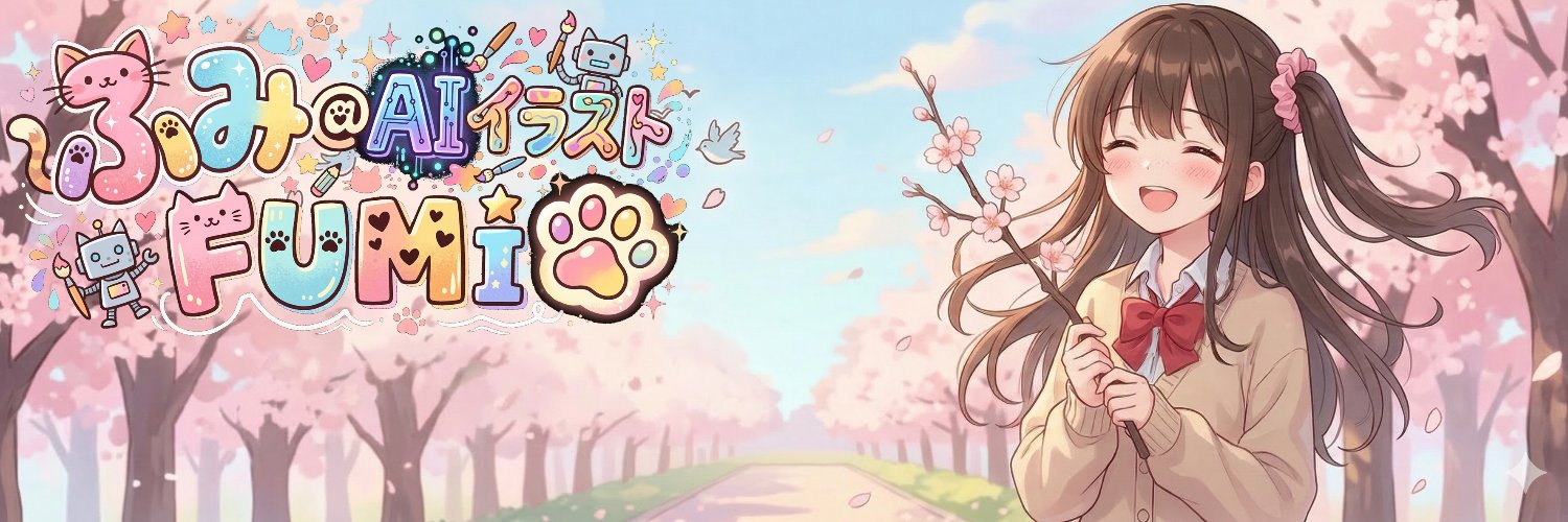 ふみ@AIイラスト🄵🅄🄼🄸🐾's banner