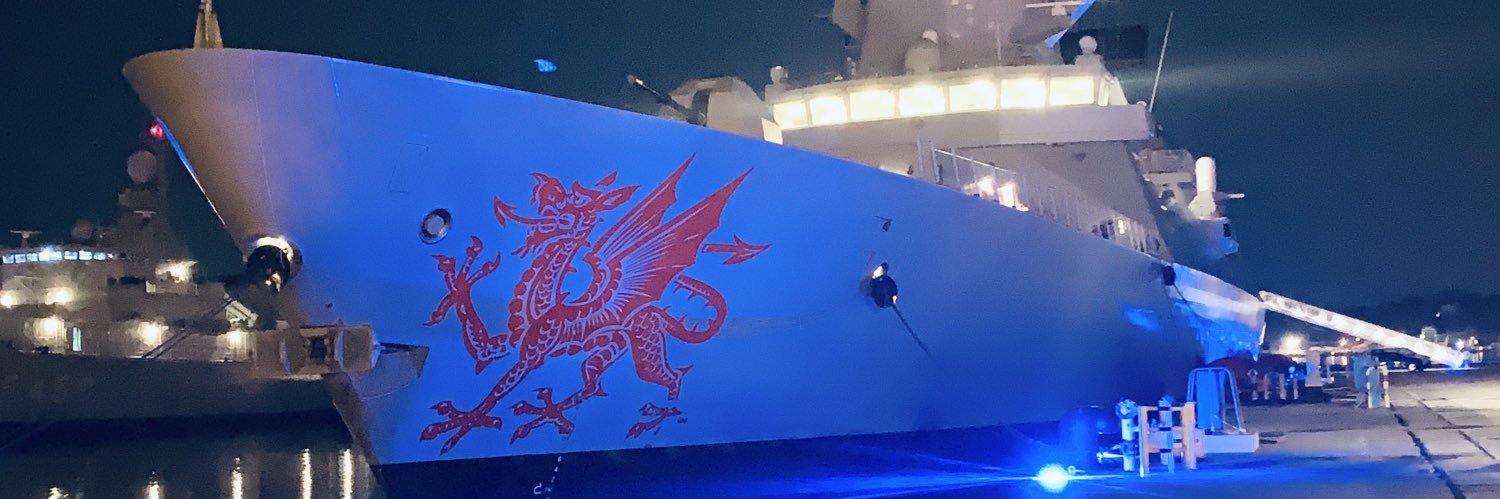 HMS Dragon's banner