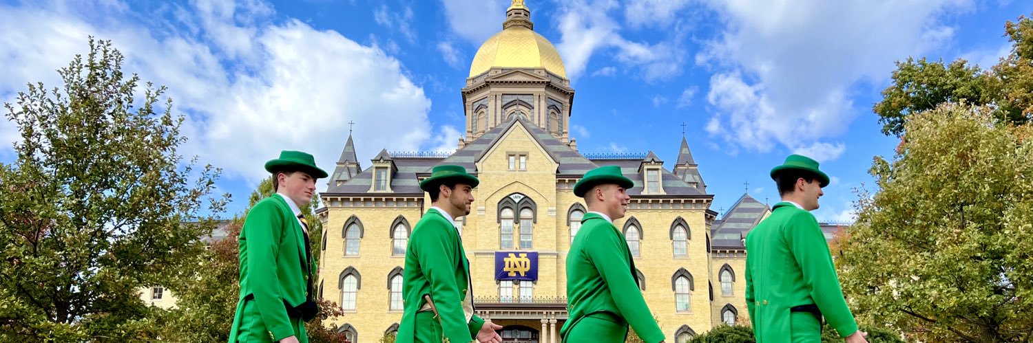 The Notre Dame Leprechaun's banner