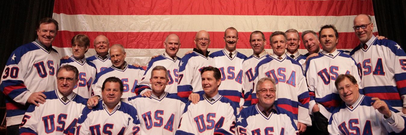 1980 Miracle Hockey Team's banner