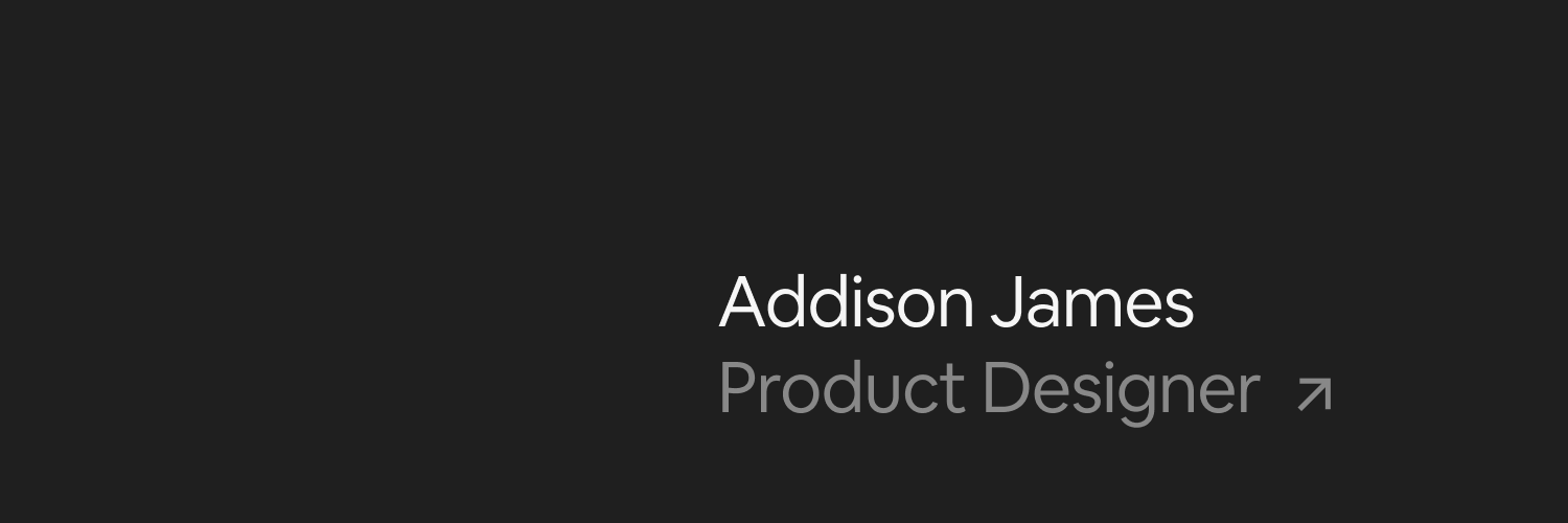 Addison James's banner