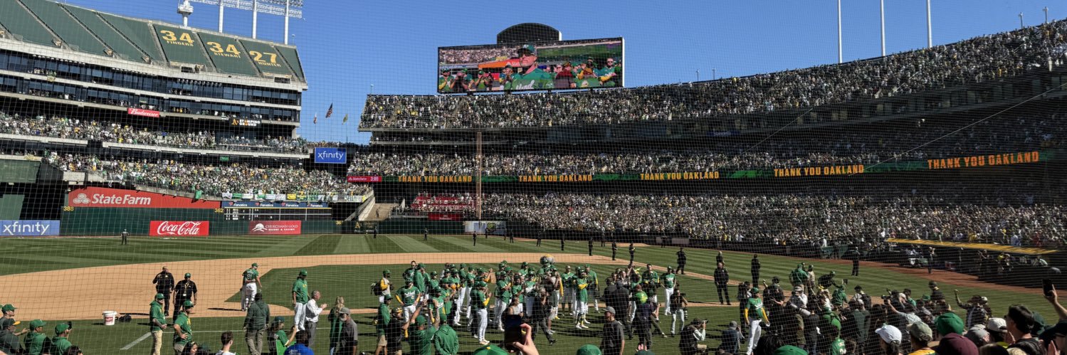 Former Oakland A's Fan's banner