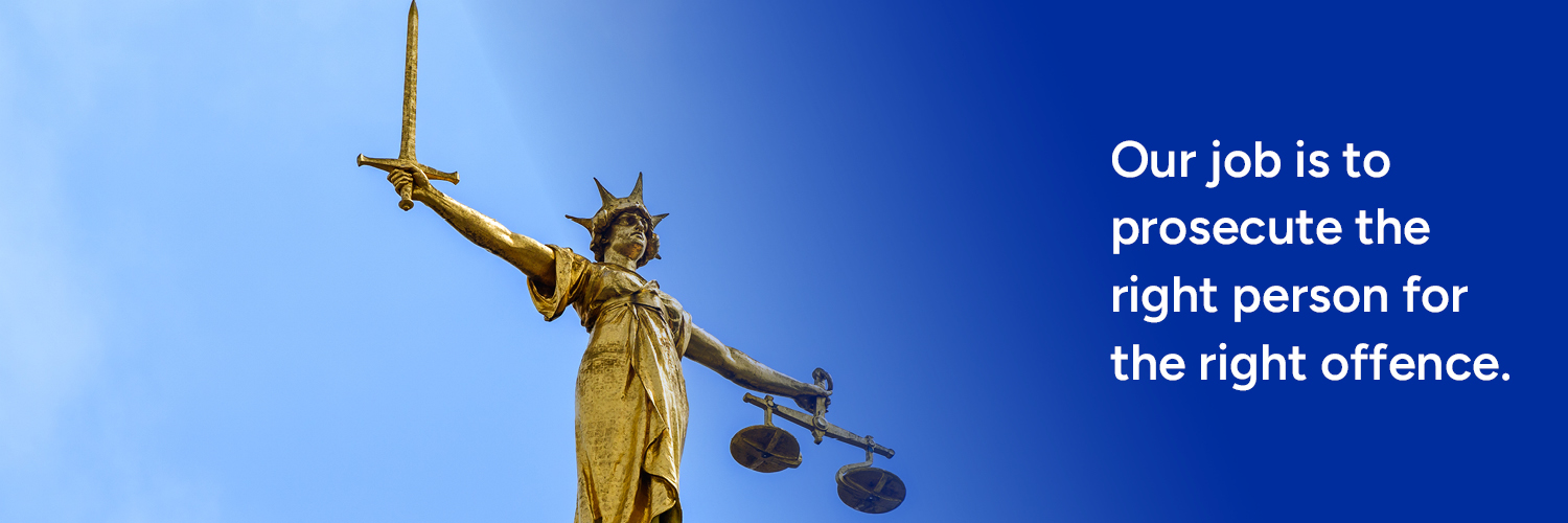 Crown Prosecution Service's banner
