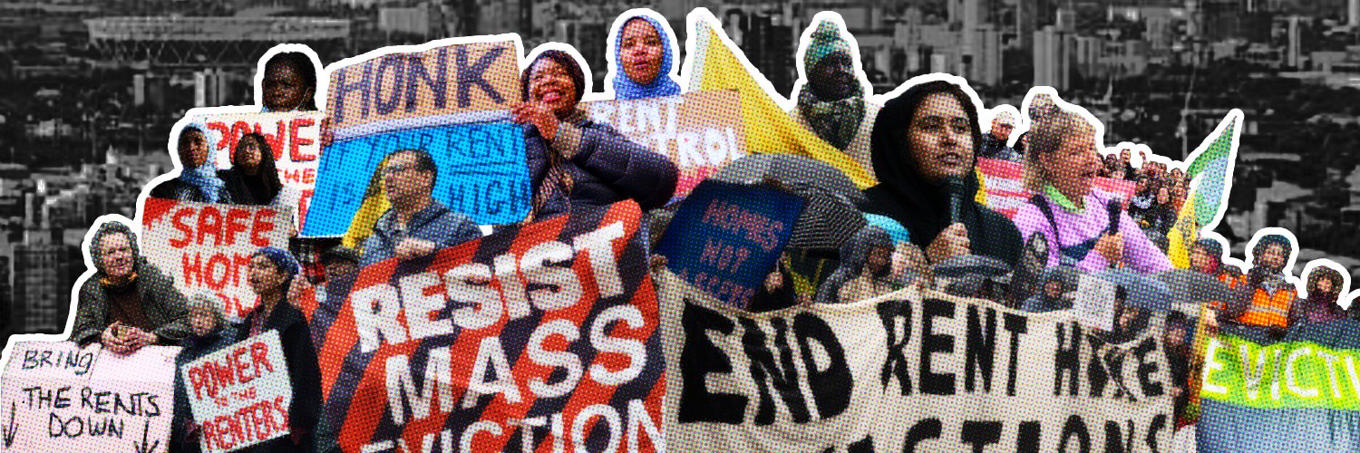 London Renters Union's banner