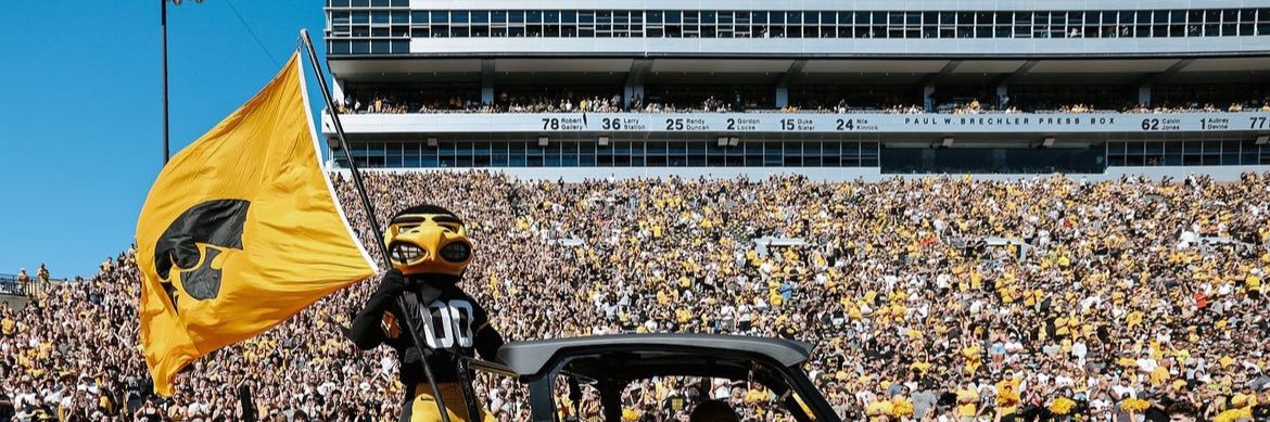Herky The Hawk's banner