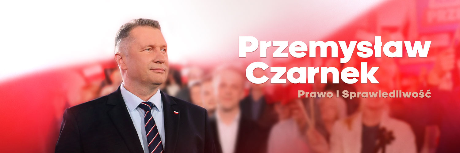 Przemysław Czarnek's banner
