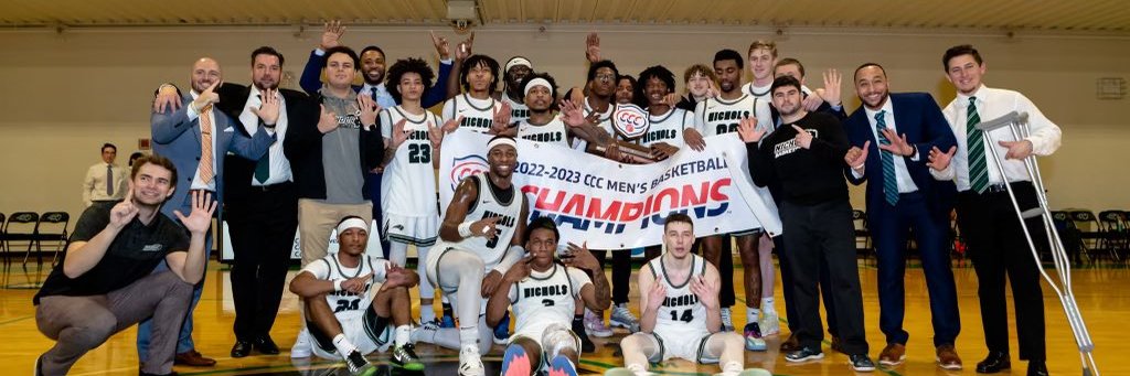 Nichols Men’s Basketball's banner